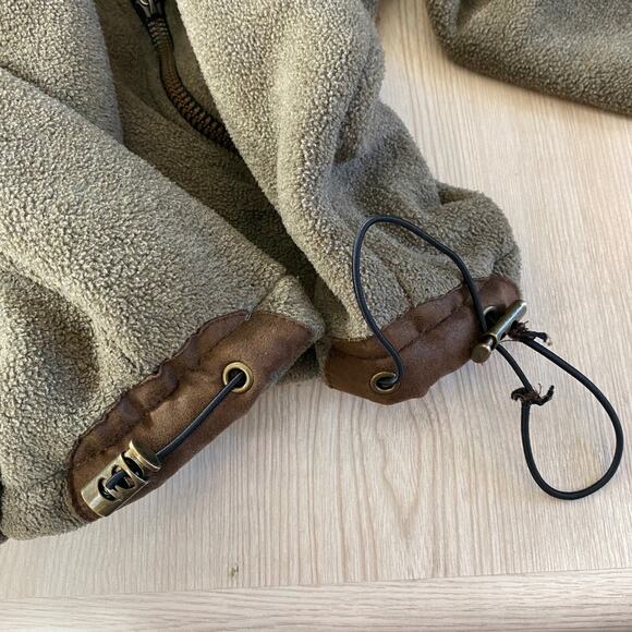 Orvis Fleece Full Zip Jacket Men XL Olive Green Brown Sherpa Collar Outdoor Barn - Picture 5 of 9